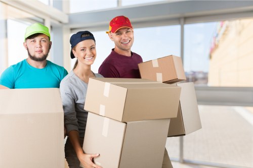 Professional small removals service preparing items for transport in Sipson
