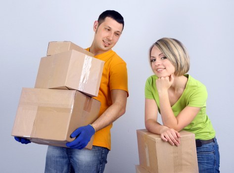 Furniture and household items being organised for small removals in Sipson